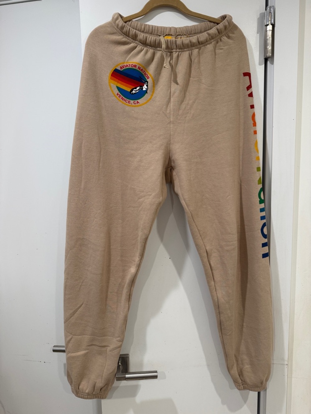Aviator Nation Beige Sweatpants size large
